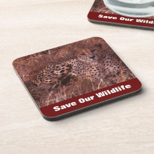 Cheetah Stare Save Our Willife Bier Onderzetter