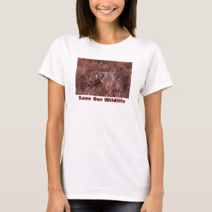 Cheetah Stare Save Our Willife T-shirt