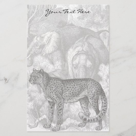 Cheetah Stationery Briefpapier (Voorkant)