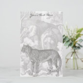 Cheetah Stationery Briefpapier (Staand voorkant)