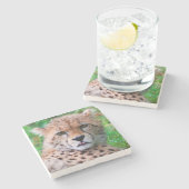 Cheetah Stenen Onderzetter (Zijkant)