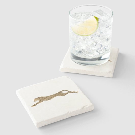 Cheetah Stone Onderzetter (Zijkant)