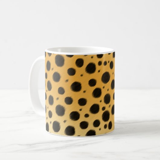 Cheetah Stripes Exotic Animal Print Koffiemok (Voorkant links)