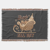 Cheetah Styled Christmas Throw Blanket Deken (Voorkant)