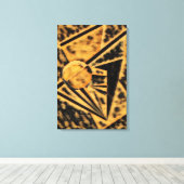 Cheetah Sunriser Canvas Afdruk (Insitu (Houten vloer))
