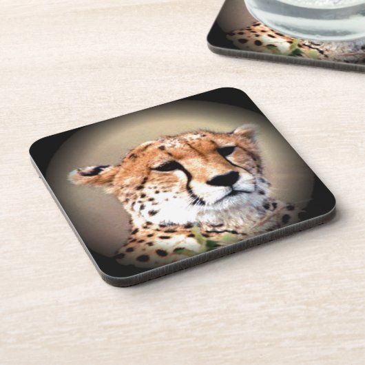 Cheetah Tear Marks Hakunamatata Bier Onderzetter (Linkerzijde)