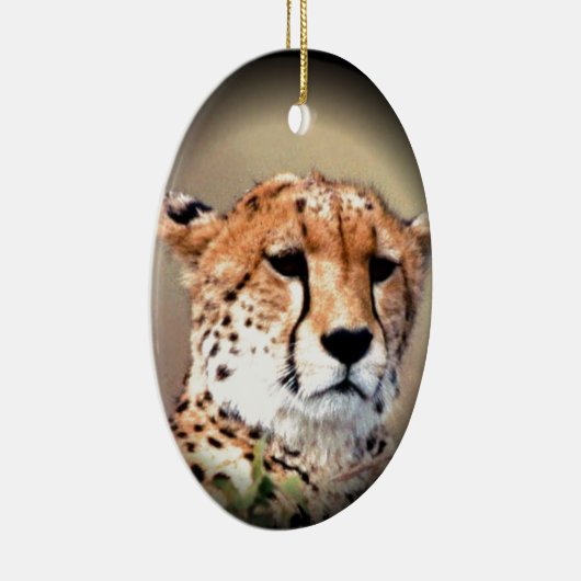 Cheetah Tear Marks Hakunamatata Keramisch Ornament (Rechts)
