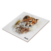 Cheetah Tegeltje (Zijkant)