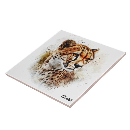 Cheetah Tegeltje (Zijkant)