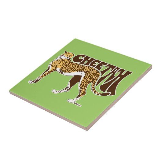 Cheetah Tegeltje (Zijkant)