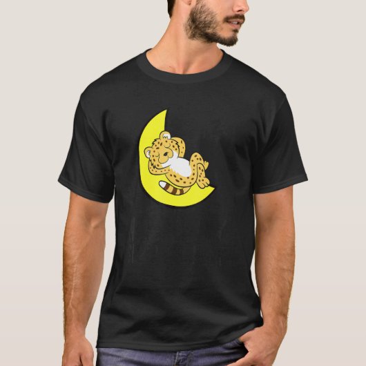 Cheetah Tired Nap All Day Sleep All Night Cute Che T-shirt (Voorkant)