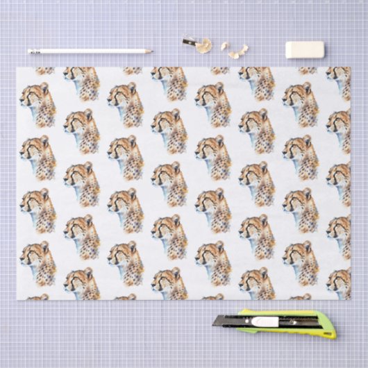Cheetah Tissuepapier (Craft)