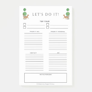 Cheetah & topiary 4 x 6 To Do notities Post-it® Notes