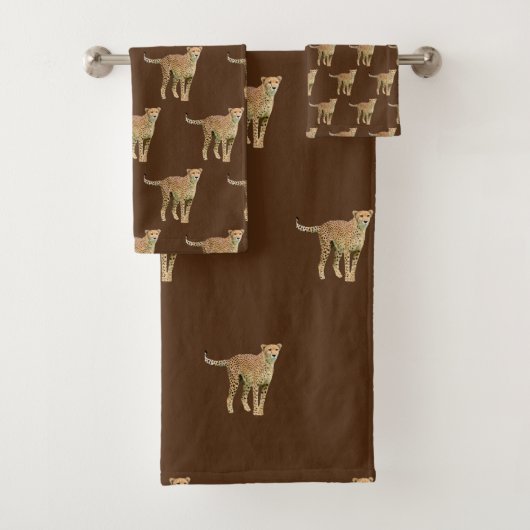 Cheetah Towel Set Bad Handdoek (Insitu)