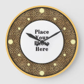 Cheetah Uw Foto Muur Klok (Voorkant)