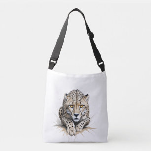 Cheetah Vector Grafische Kunst Portret Dierlijke G Crossbody Tas
