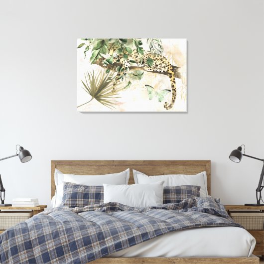 Cheetah Verbergen in Oerwoud Canvas Afdruk (Insitu (Slaapkamer))