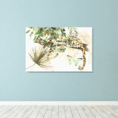 Cheetah Verbergen in Oerwoud Canvas Afdruk (Insitu (Houten vloer))