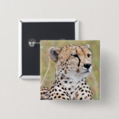 Cheetah Vierkante Button 5,1 Cm (Voorkant /achterkant)