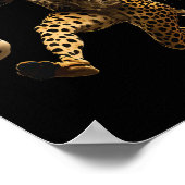 Cheetah Voetbal Voetbal Poster (Hoek)