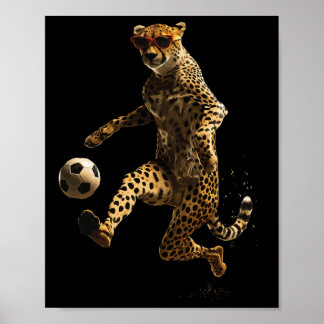 Cheetah Voetbal Voetbal Poster