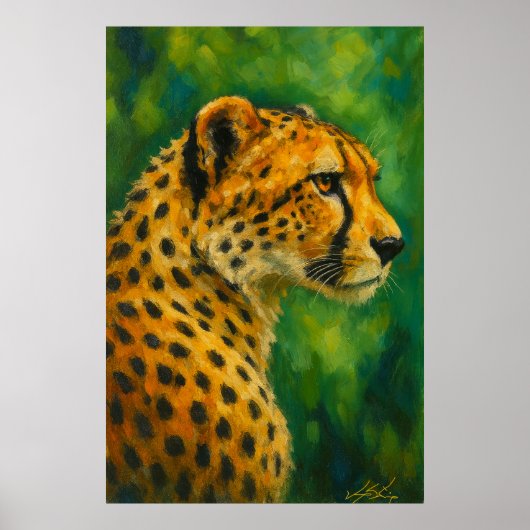 Cheetah Wall Decor Nature Lovers Poster (Voorkant)