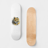 Cheetah Waterverf Ink Splatter Skateboard (Voorkant)