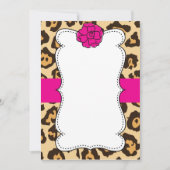 Cheetah Wild Cat Animal Print Roze uitnodiging (Voorkant)