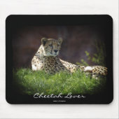 Cheetah Wild Cat Dierenliefhebber Mousepad Muismat (Voorkant)