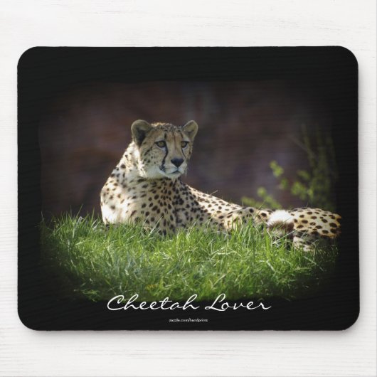 Cheetah Wild Cat Dierenliefhebber Mousepad Muismat (Voorkant)
