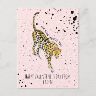 Cheetah Wild Over jou Klaslokaal Valentijn Briefkaart