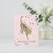 Cheetah Wild Over jou Klaslokaal Valentijn Briefkaart (Staand voorkant)