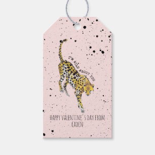 Cheetah Wild Over jou Klaslokaal Valentijn Cadeaulabel