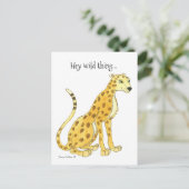 Cheetah Wild Thing Briefkaart (Staand voorkant)