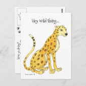 Cheetah Wild Thing Briefkaart (Voorkant / Achterkant)