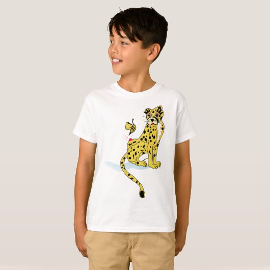 Cheetah Wilde Dieren Kinder T shirt (Voorkant volledig)