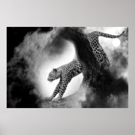 cheetah wilde kat op poster van de jacht