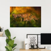 Cheetah World Art Poster/Print Poster (Thuiskantoor)