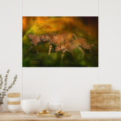 Cheetah World Art Poster/Print Poster (Keuken)