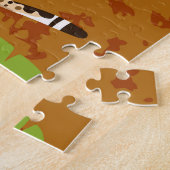Cheetahs bladeren:  Graphic naadloos Legpuzzel (Zijkant)