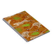 Cheetahs bladeren: Graphic naadloos Notitieboek (Rechterzijde)