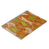 Cheetahs bladeren: Graphic naadloos Notitieboek (Linkerzijde)