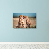 Cheetahs Canvas Afdruk (Insitu (Houten vloer))