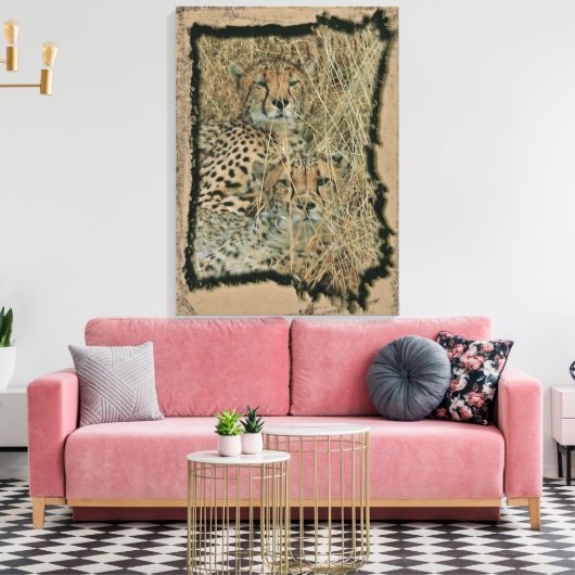 Cheetahs Canvas Afdruk (Insitu (Woonkamer))