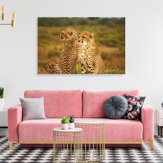 Cheetahs Canvas Afdruk (Insitu (Woonkamer))