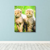 Cheetahs Canvas Afdruk (Insitu (Houten vloer))