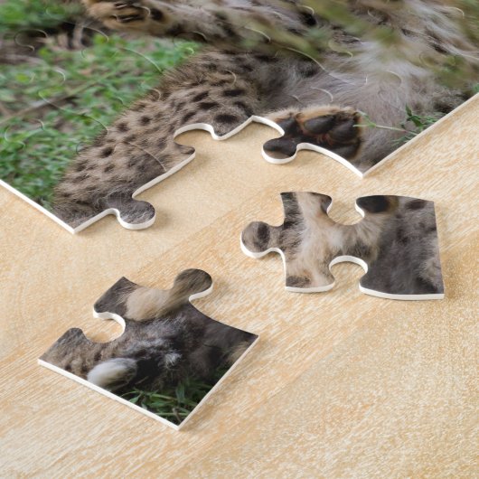 Cheetahs die Puzzle spelen Legpuzzel (Zijkant)