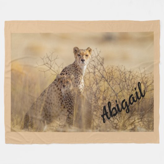 Cheetahs Fleece Deken (Voorkant (Horizontaal))