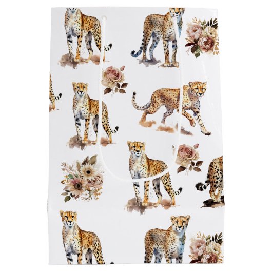 Cheetahs Floral Medium Cadeauzakje (Achterkant)