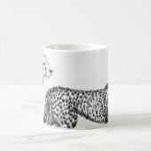Cheetahs op de Savannah Wraparound Black & White Koffiemok (Center)